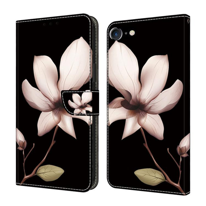 Funda para teléfono de cuero vegano pintado con efecto cristal, For iPhone 11, For iPhone 6 Plus/7 Plus/8 Plus, For iPhone 6 / 7