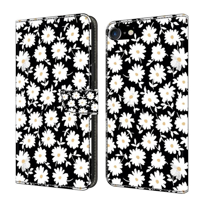Funda para teléfono de cuero vegano pintado con efecto cristal, For iPhone 11, For iPhone 6 Plus/7 Plus/8 Plus, For iPhone 6 / 7