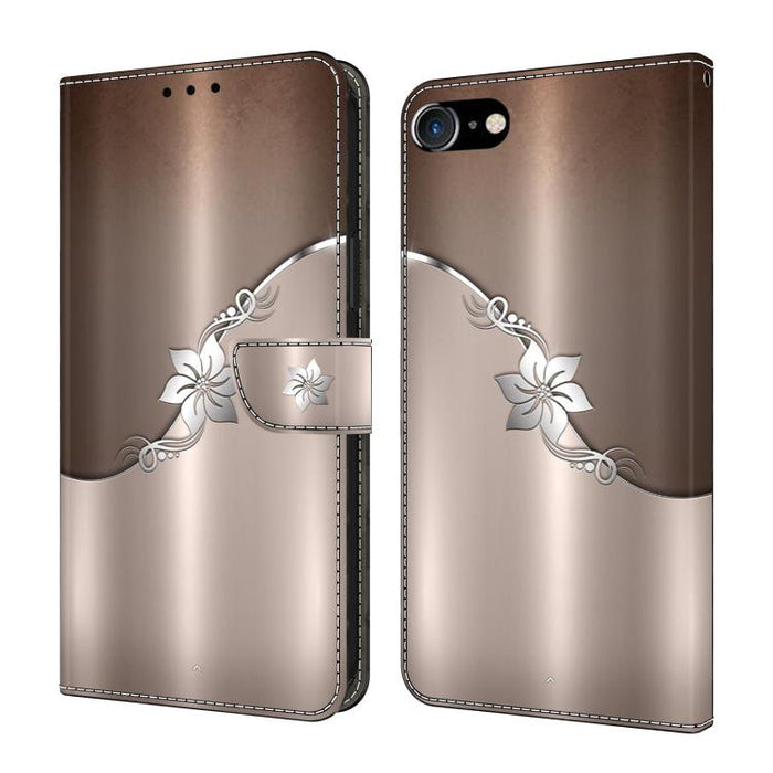 Funda para teléfono de cuero vegano pintado con efecto cristal, For iPhone 11, For iPhone 6 Plus/7 Plus/8 Plus, For iPhone 6 / 7