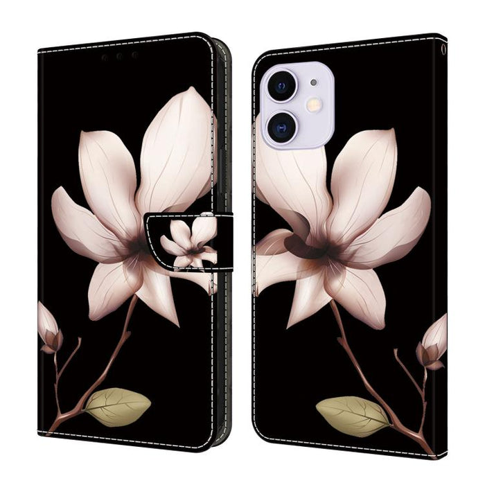 Funda para teléfono de cuero vegano pintado con efecto cristal, For iPhone 11, For iPhone 6 Plus/7 Plus/8 Plus, For iPhone 6 / 7