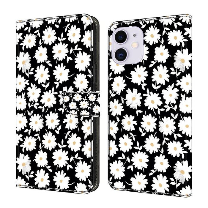 Funda para teléfono de cuero vegano pintado con efecto cristal, For iPhone 11, For iPhone 6 Plus/7 Plus/8 Plus, For iPhone 6 / 7