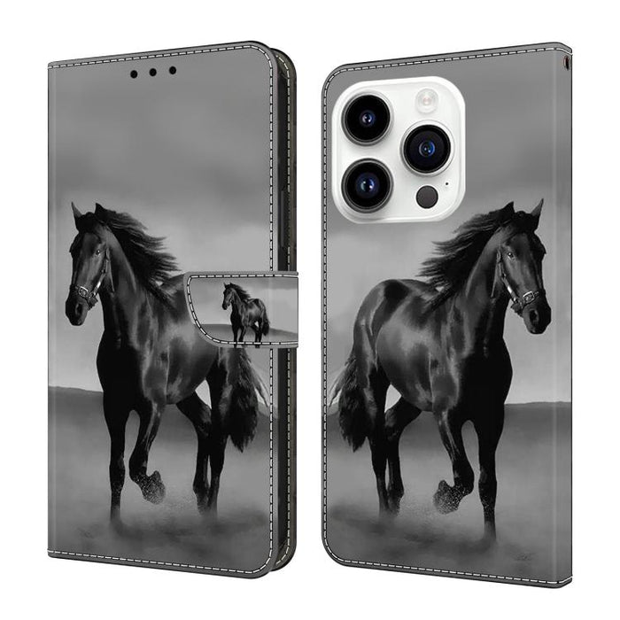 Funda para teléfono de cuero vegano pintado con efecto cristal, For iPhone 16e / 17e, For iPhone 17 Pro Max, For iPhone 17 Pro, For iPhone 17, For iPhone Air, For iPhone 16 Pro Max