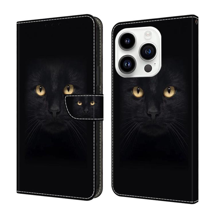 Funda para teléfono de cuero vegano pintado con efecto cristal, For iPhone 16e / 17e, For iPhone 17 Pro Max, For iPhone 17 Pro, For iPhone 17, For iPhone Air, For iPhone 16 Pro Max