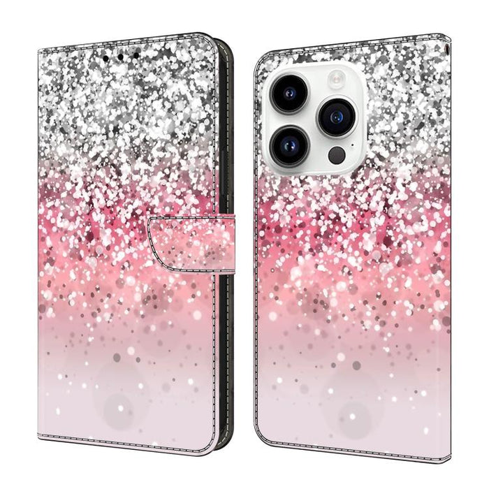 Funda para teléfono de cuero vegano pintado con efecto cristal, For iPhone 16e / 17e, For iPhone 17 Pro Max, For iPhone 17 Pro, For iPhone 17, For iPhone Air, For iPhone 16 Pro Max