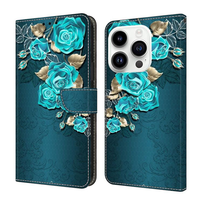 Funda para teléfono de cuero vegano pintado con efecto cristal, For iPhone 16e / 17e, For iPhone 17 Pro Max, For iPhone 17 Pro, For iPhone 17, For iPhone Air, For iPhone 16 Pro Max