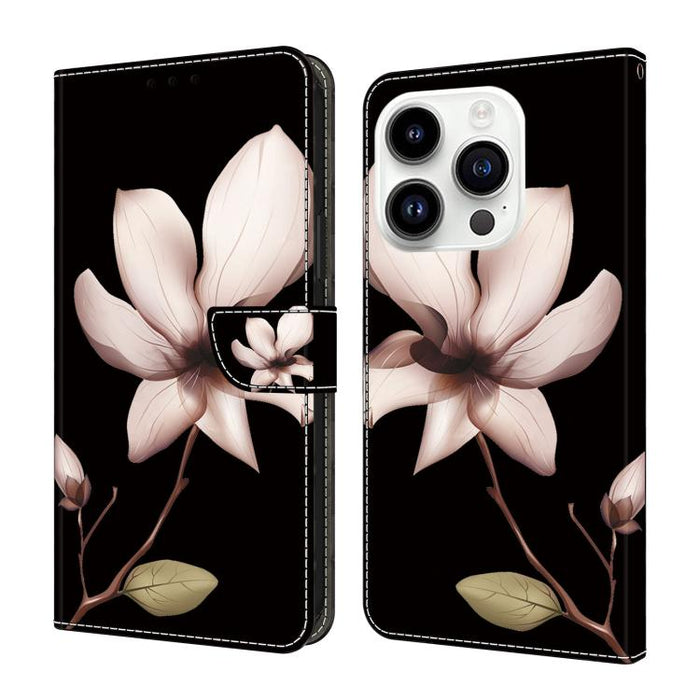 Funda para teléfono de cuero vegano pintado con efecto cristal, For iPhone 16e / 17e, For iPhone 17 Pro Max, For iPhone 17 Pro, For iPhone 17, For iPhone Air, For iPhone 16 Pro Max