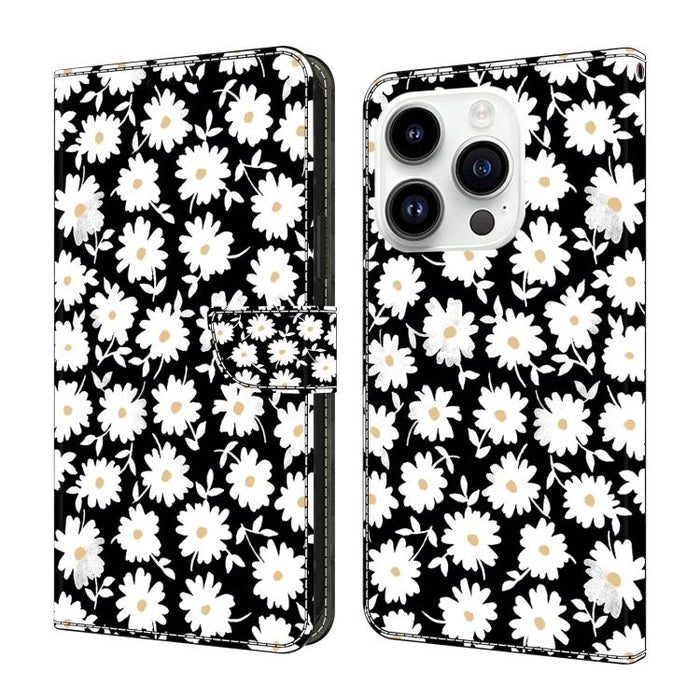 Funda para teléfono de cuero vegano pintado con efecto cristal, For iPhone 16e / 17e, For iPhone 17 Pro Max, For iPhone 17 Pro, For iPhone 17, For iPhone Air, For iPhone 16 Pro Max