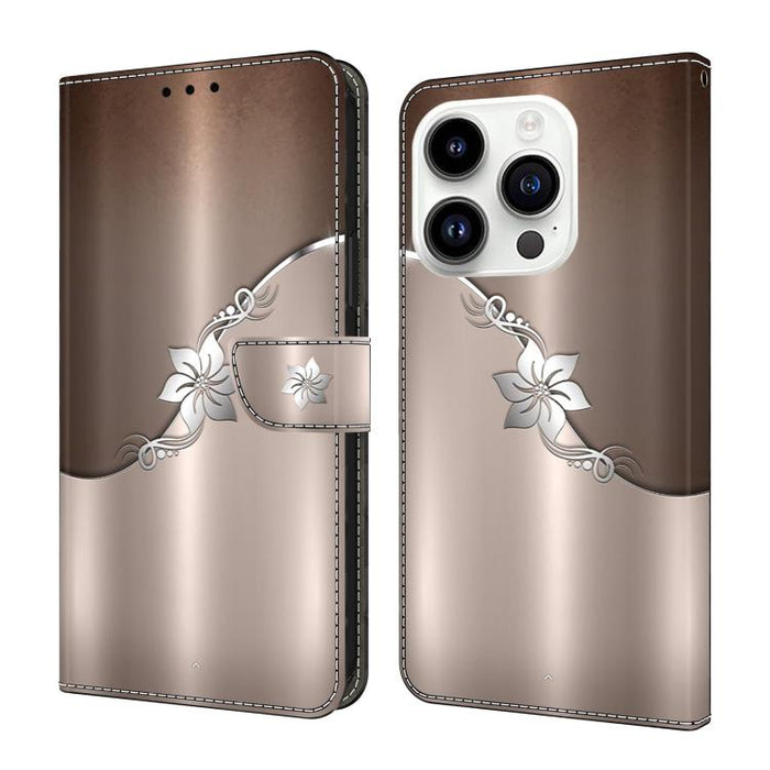 Funda para teléfono de cuero vegano pintado con efecto cristal, For iPhone 16e / 17e, For iPhone 17 Pro Max, For iPhone 17 Pro, For iPhone 17, For iPhone Air, For iPhone 16 Pro Max