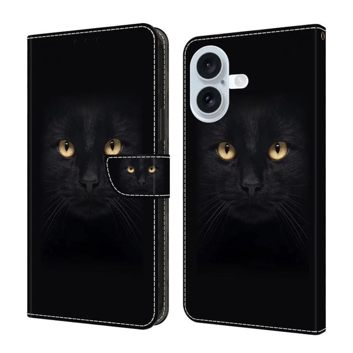 Funda para teléfono de cuero vegano pintado con efecto cristal, For iPhone 16e / 17e, For iPhone 17 Pro Max, For iPhone 17 Pro, For iPhone 17, For iPhone Air, For iPhone 16 Pro Max