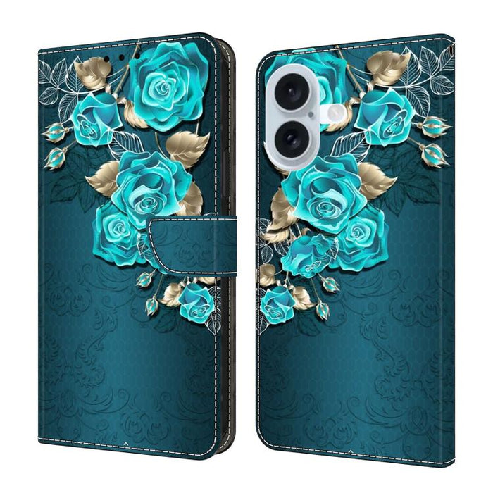 Funda para teléfono de cuero vegano pintado con efecto cristal, For iPhone 16e / 17e, For iPhone 17 Pro Max, For iPhone 17 Pro, For iPhone 17, For iPhone Air, For iPhone 16 Pro Max