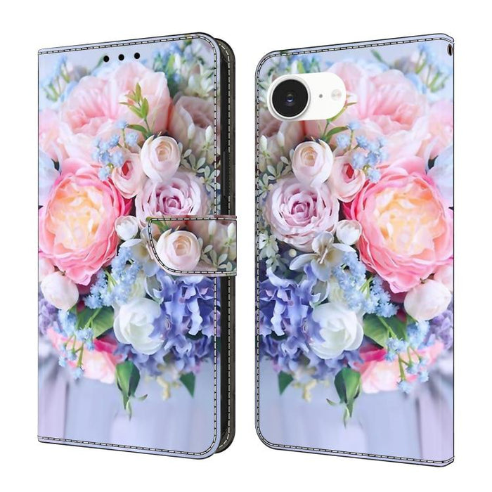 Funda para teléfono de cuero vegano pintado con efecto cristal, For iPhone 16e / 17e, For iPhone 17 Pro Max, For iPhone 17 Pro, For iPhone 17, For iPhone Air, For iPhone 16 Pro Max