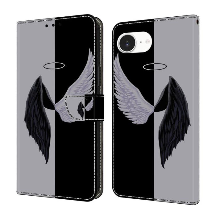 Funda para teléfono de cuero vegano pintado con efecto cristal, For iPhone 16e / 17e, For iPhone 17 Pro Max, For iPhone 17 Pro, For iPhone 17, For iPhone Air, For iPhone 16 Pro Max