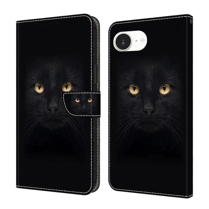 Funda para teléfono de cuero vegano pintado con efecto cristal, For iPhone 16e / 17e, For iPhone 17 Pro Max, For iPhone 17 Pro, For iPhone 17, For iPhone Air, For iPhone 16 Pro Max