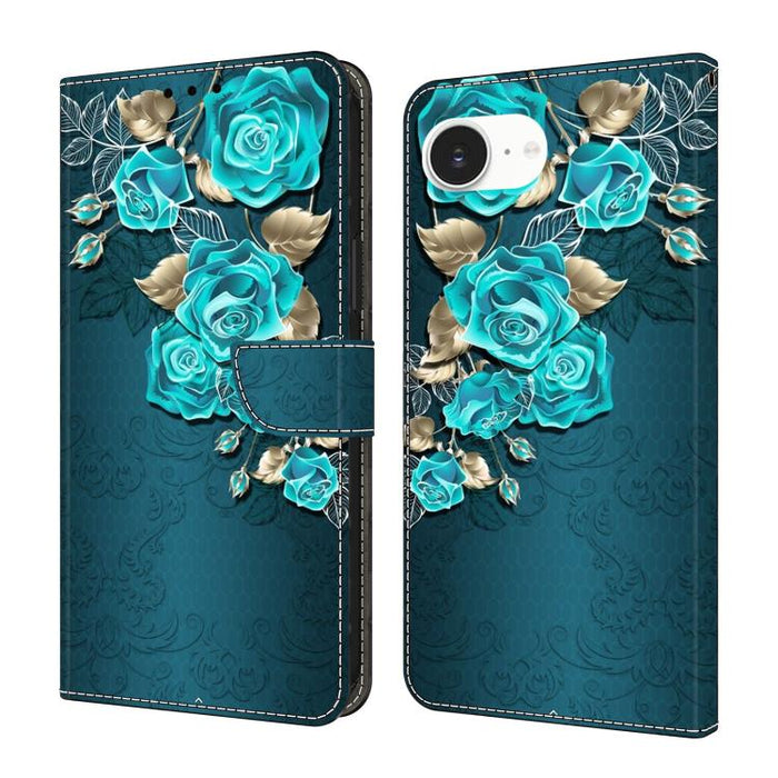 Funda para teléfono de cuero vegano pintado con efecto cristal, For iPhone 16e / 17e, For iPhone 17 Pro Max, For iPhone 17 Pro, For iPhone 17, For iPhone Air, For iPhone 16 Pro Max