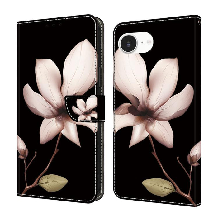 Funda para teléfono de cuero vegano pintado con efecto cristal, For iPhone 16e / 17e, For iPhone 17 Pro Max, For iPhone 17 Pro, For iPhone 17, For iPhone Air, For iPhone 16 Pro Max