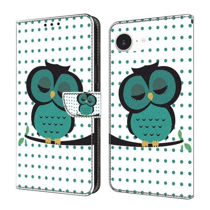 Funda para teléfono de cuero vegano pintado con efecto cristal, For iPhone 16e / 17e, For iPhone 17 Pro Max, For iPhone 17 Pro, For iPhone 17, For iPhone Air, For iPhone 16 Pro Max