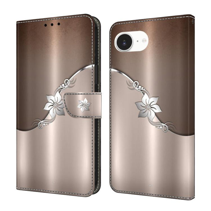 Funda para teléfono de cuero vegano pintado con efecto cristal, For iPhone 16e / 17e, For iPhone 17 Pro Max, For iPhone 17 Pro, For iPhone 17, For iPhone Air, For iPhone 16 Pro Max