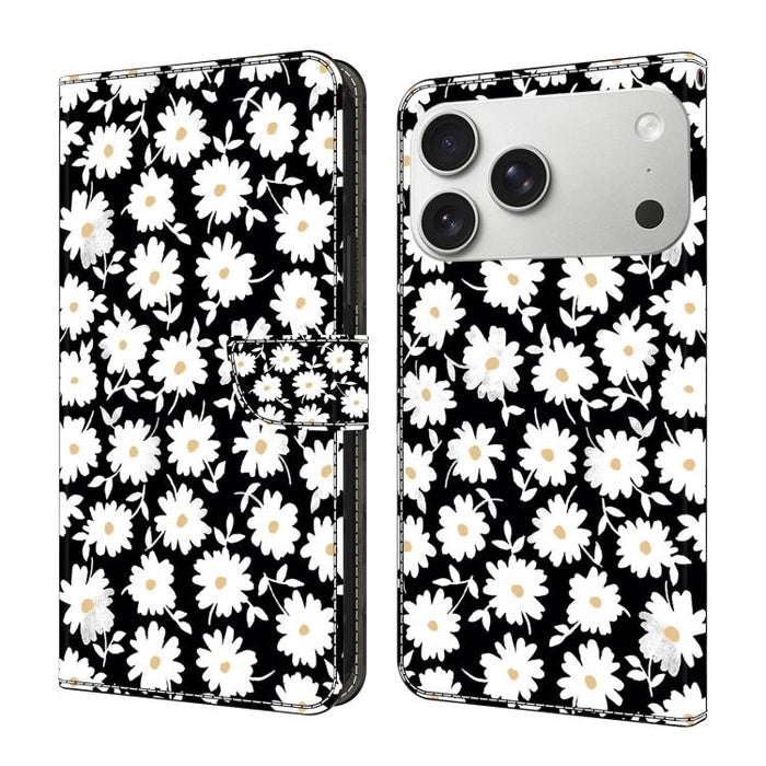 Funda para teléfono de cuero vegano pintado con efecto cristal, For iPhone 16e / 17e, For iPhone 17 Pro Max, For iPhone 17 Pro, For iPhone 17, For iPhone Air, For iPhone 16 Pro Max