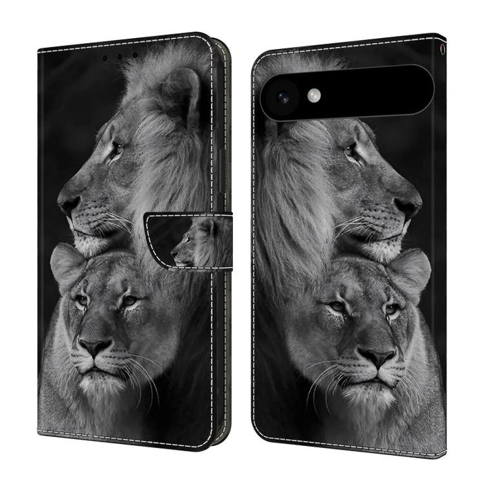 Funda para teléfono de cuero vegano pintado con efecto cristal, For iPhone 16e / 17e, For iPhone 17 Pro Max, For iPhone 17 Pro, For iPhone 17, For iPhone Air, For iPhone 16 Pro Max