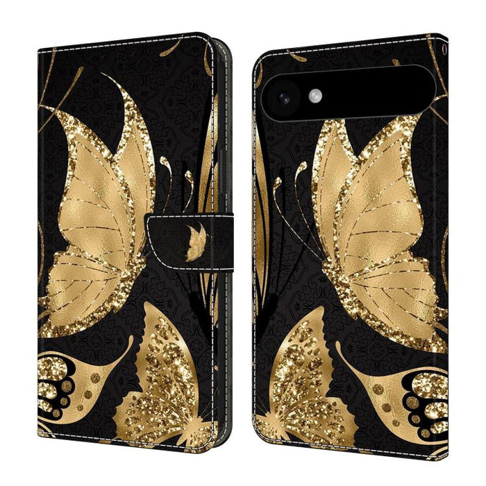 Funda para teléfono de cuero vegano pintado con efecto cristal, For iPhone 16e / 17e, For iPhone 17 Pro Max, For iPhone 17 Pro, For iPhone 17, For iPhone Air, For iPhone 16 Pro Max