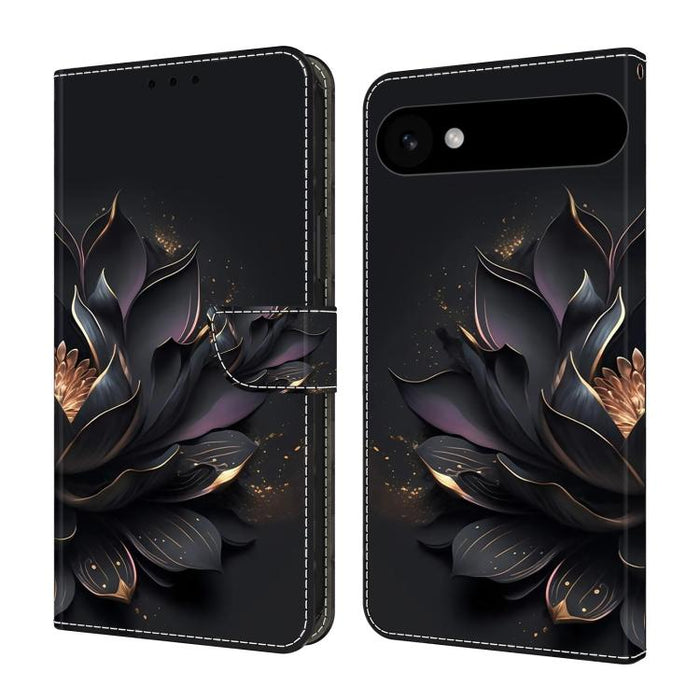 Funda para teléfono de cuero vegano pintado con efecto cristal, For iPhone 16e / 17e, For iPhone 17 Pro Max, For iPhone 17 Pro, For iPhone 17, For iPhone Air, For iPhone 16 Pro Max
