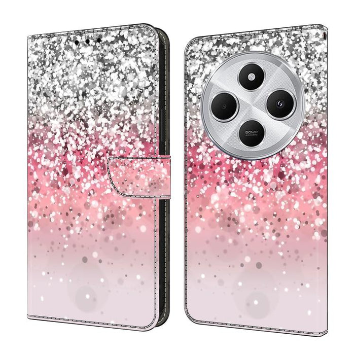 Funda para teléfono de cuero vegano pintado con efecto cristal, For Redmi Note 14 4G 164.84mm, For Redmi Note 14 Pro+ 5G / Poco X7, For Redmi 14C 5G / 4G, For Redmi Note 14 Pro 4G, For Redmi Note 14 4G 163.25mm, For Redmi Note 14 5G