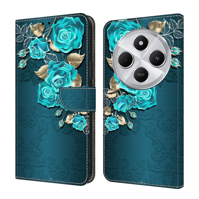 Funda para teléfono de cuero vegano pintado con efecto cristal, For Redmi Note 14 4G 164.84mm, For Redmi Note 14 Pro+ 5G / Poco X7, For Redmi 14C 5G / 4G, For Redmi Note 14 Pro 4G, For Redmi Note 14 4G 163.25mm, For Redmi Note 14 5G