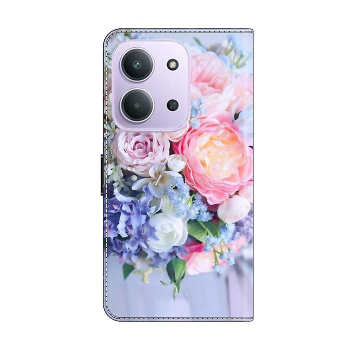 Funda para teléfono de cuero vegano pintado con efecto cristal, For Redmi Note 14 4G 164.84mm, For Redmi Note 14 Pro+ 5G / Poco X7, For Redmi 14C 5G / 4G, For Redmi Note 14 Pro 4G, For Redmi Note 14 4G 163.25mm, For Redmi Note 14 5G