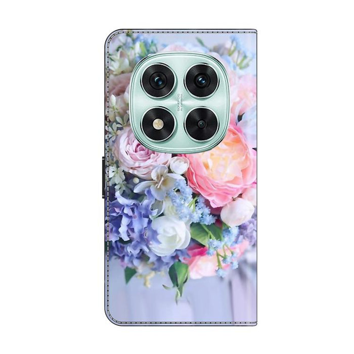 Funda para teléfono de cuero vegano pintado con efecto cristal, For Redmi Note 14 Pro 5G, For Redmi 13C 5G / 4G, For Redmi K70E