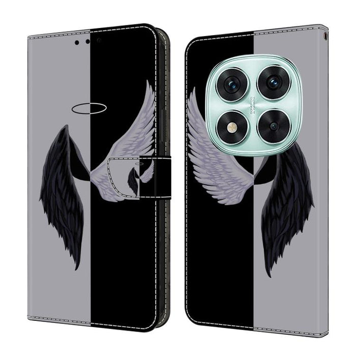 Funda para teléfono de cuero vegano pintado con efecto cristal, For Redmi Note 14 Pro 5G, For Redmi 13C 5G / 4G, For Redmi K70E