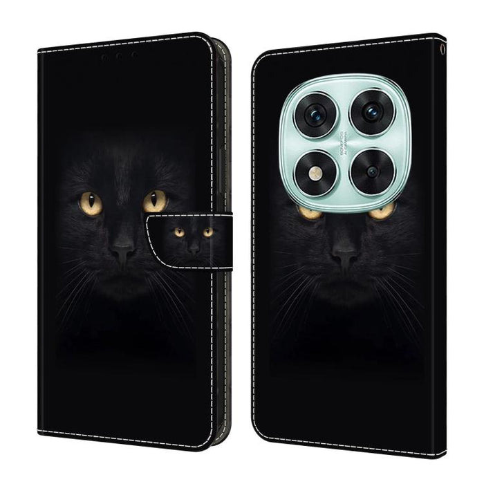 Funda para teléfono de cuero vegano pintado con efecto cristal, For Redmi Note 14 Pro 5G, For Redmi 13C 5G / 4G, For Redmi K70E