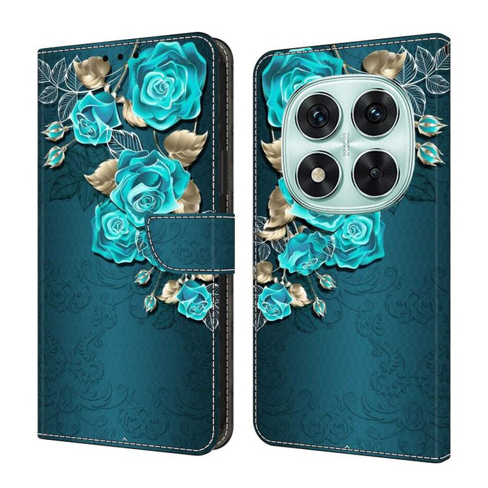 Funda para teléfono de cuero vegano pintado con efecto cristal, For Redmi Note 14 Pro 5G, For Redmi 13C 5G / 4G, For Redmi K70E
