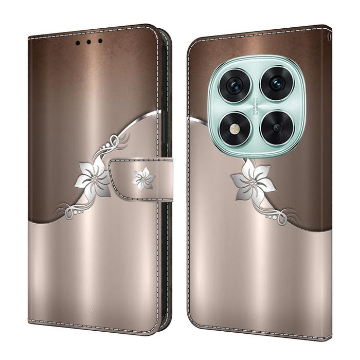 Funda para teléfono de cuero vegano pintado con efecto cristal, For Redmi Note 14 Pro 5G, For Redmi 13C 5G / 4G, For Redmi K70E