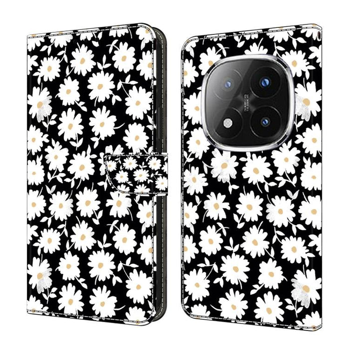 Funda para teléfono de cuero vegano pintado con efecto cristal, For Redmi Note 14 4G 164.84mm, For Redmi Note 14 Pro+ 5G / Poco X7, For Redmi 14C 5G / 4G, For Redmi Note 14 Pro 4G, For Redmi Note 14 4G 163.25mm, For Redmi Note 14 5G