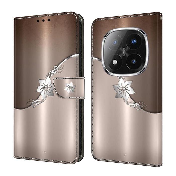Funda para teléfono de cuero vegano pintado con efecto cristal, For Redmi Note 14 4G 164.84mm, For Redmi Note 14 Pro+ 5G / Poco X7, For Redmi 14C 5G / 4G, For Redmi Note 14 Pro 4G, For Redmi Note 14 4G 163.25mm, For Redmi Note 14 5G