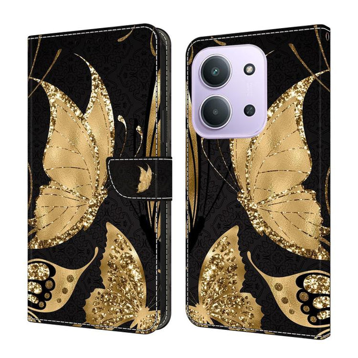 Funda para teléfono de cuero vegano pintado con efecto cristal, For Redmi Note 15 5G / 4G Global 164mm, For Redmi Note 15 Pro 5G Global 163.6mm, For Redmi 15C 5G / 4G EU 173mm, For Redmi 15 5G Global / 4G SEA 169.5mm, For Redmi 15 5G / 4G EU 171mm     ...