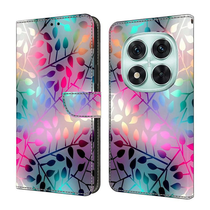 Funda para teléfono de cuero vegano pintado con efecto cristal, For Redmi Note 14 4G 164.84mm, For Redmi Note 14 Pro+ 5G / Poco X7, For Redmi 14C 5G / 4G, For Redmi Note 14 Pro 4G, For Redmi Note 14 4G 163.25mm, For Redmi Note 14 5G