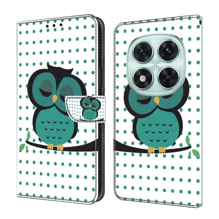 Funda para teléfono de cuero vegano pintado con efecto cristal, For Redmi Note 14 4G 164.84mm, For Redmi Note 14 Pro+ 5G / Poco X7, For Redmi 14C 5G / 4G, For Redmi Note 14 Pro 4G, For Redmi Note 14 4G 163.25mm, For Redmi Note 14 5G