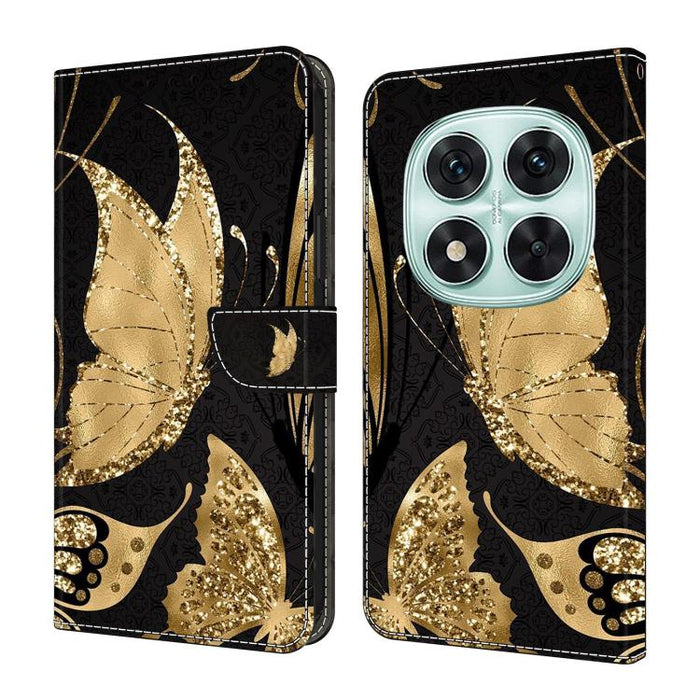 Funda para teléfono de cuero vegano pintado con efecto cristal, For Redmi Note 14 4G 164.84mm, For Redmi Note 14 Pro+ 5G / Poco X7, For Redmi 14C 5G / 4G, For Redmi Note 14 Pro 4G, For Redmi Note 14 4G 163.25mm, For Redmi Note 14 5G