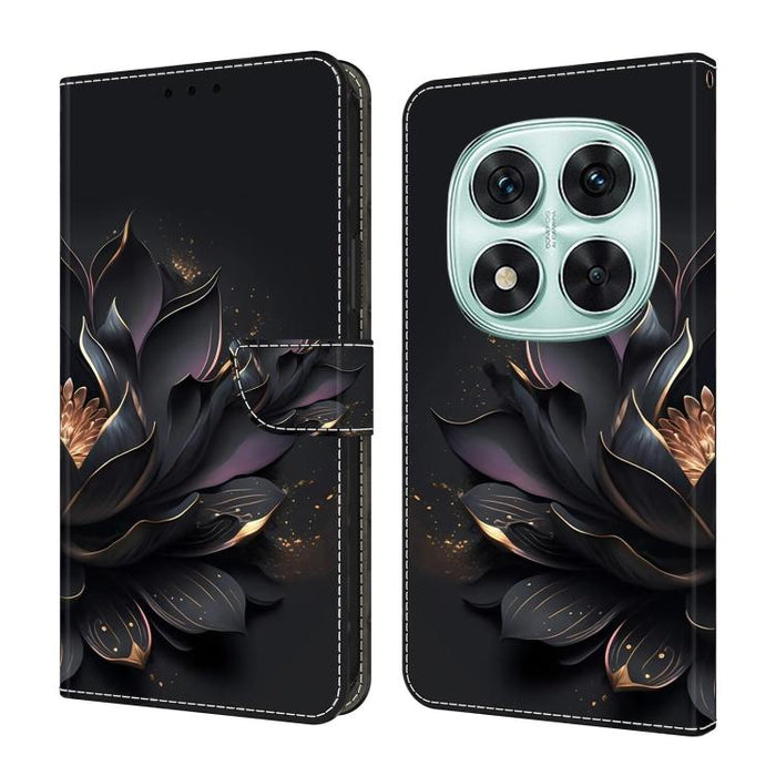 Funda para teléfono de cuero vegano pintado con efecto cristal, For Redmi Note 14 4G 164.84mm, For Redmi Note 14 Pro+ 5G / Poco X7, For Redmi 14C 5G / 4G, For Redmi Note 14 Pro 4G, For Redmi Note 14 4G 163.25mm, For Redmi Note 14 5G