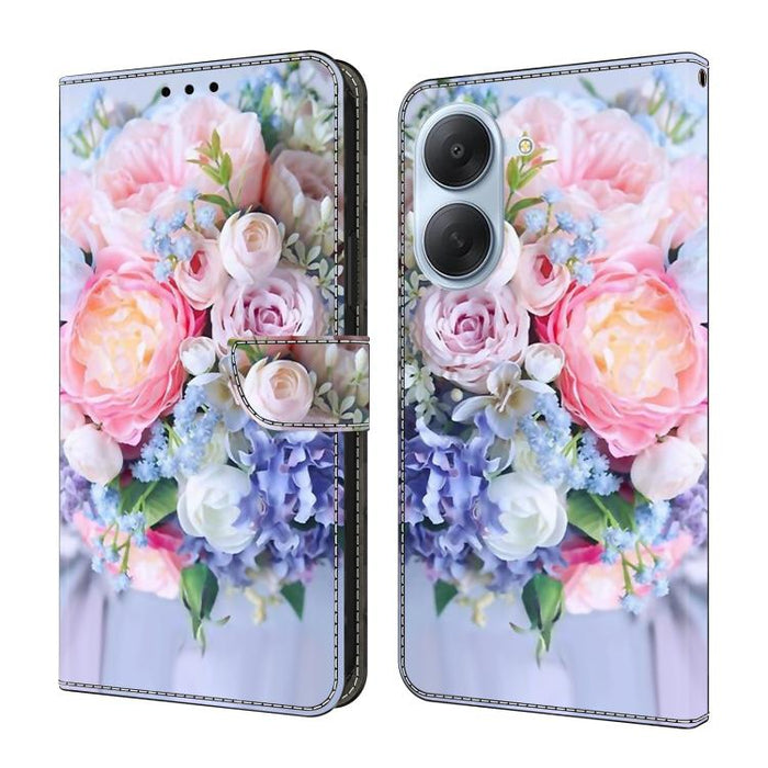 Funda para teléfono de cuero vegano pintado con efecto cristal, For Redmi Note 15 5G / 4G Global 164mm, For Redmi Note 15 Pro 5G Global 163.6mm, For Redmi 15C 5G / 4G EU 173mm, For Redmi 15 5G Global / 4G SEA 169.5mm, For Redmi 15 5G / 4G EU 171mm     ...