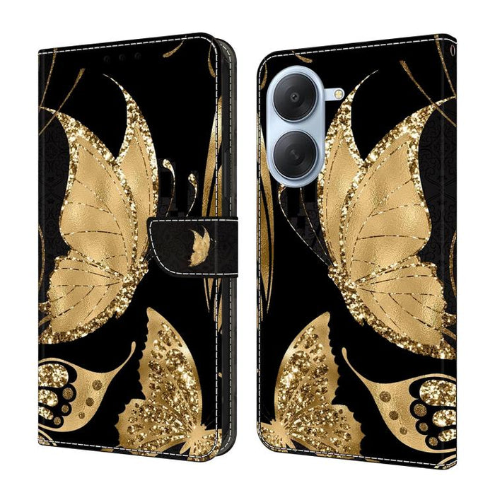 Funda para teléfono de cuero vegano pintado con efecto cristal, For Redmi Note 15 5G / 4G Global 164mm, For Redmi Note 15 Pro 5G Global 163.6mm, For Redmi 15C 5G / 4G EU 173mm, For Redmi 15 5G Global / 4G SEA 169.5mm, For Redmi 15 5G / 4G EU 171mm     ...
