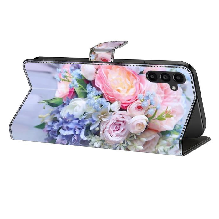 Funda para teléfono de cuero vegano pintado con efecto cristal, For Xiaomi 15