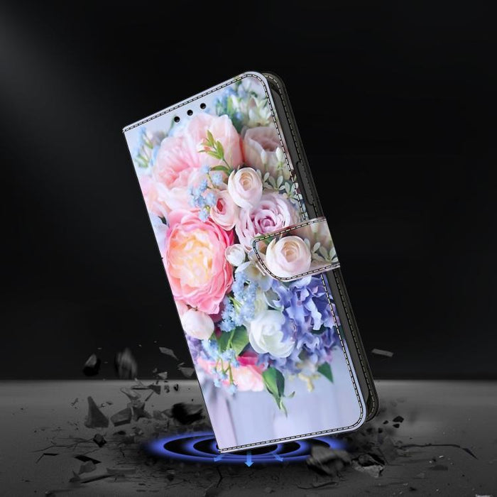 Funda para teléfono de cuero vegano pintado con efecto cristal, For Xiaomi 15