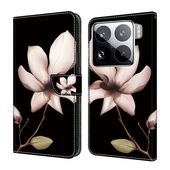 Funda para teléfono de cuero vegano pintado con efecto cristal, For Xiaomi 17T Pro 5G, For Xiaomi 17T 5G, For Xiaomi 17 Ultra, For Xiaomi 15T Pro 5G, For Xiaomi 15T 5G, For Xiaomi 15 Pro