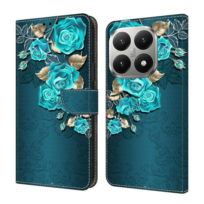 Funda para teléfono de cuero vegano pintado con efecto cristal, For Xiaomi 17T Pro 5G, For Xiaomi 17T 5G, For Xiaomi 17 Ultra, For Xiaomi 15T Pro 5G, For Xiaomi 15T 5G, For Xiaomi 15 Pro