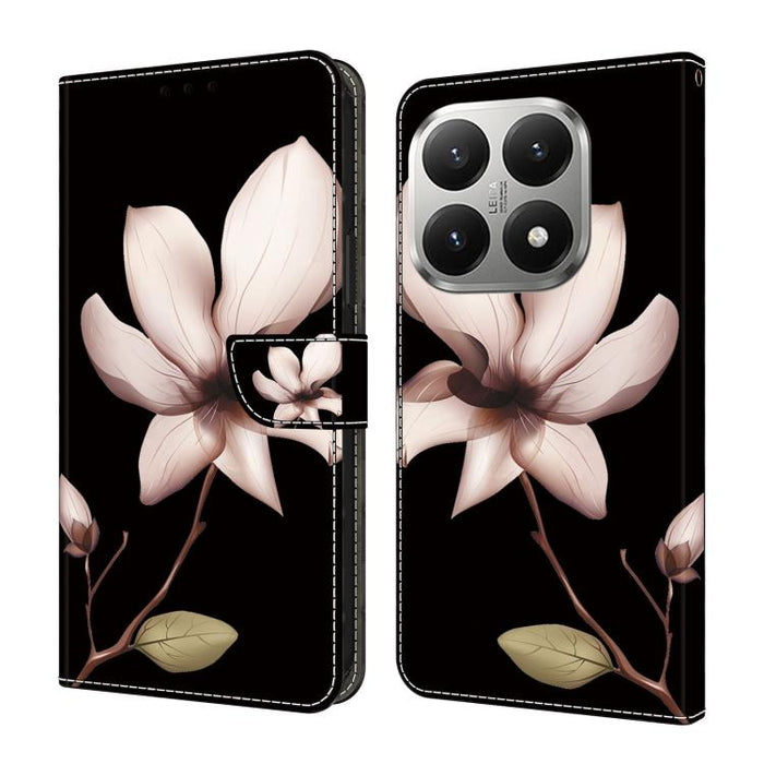 Funda para teléfono de cuero vegano pintado con efecto cristal, For Xiaomi 17T Pro 5G, For Xiaomi 17T 5G, For Xiaomi 17 Ultra, For Xiaomi 15T Pro 5G, For Xiaomi 15T 5G, For Xiaomi 15 Pro