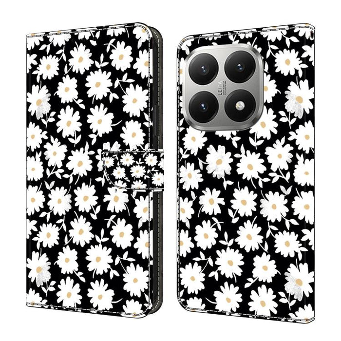 Funda para teléfono de cuero vegano pintado con efecto cristal, For Xiaomi 17T Pro 5G, For Xiaomi 17T 5G, For Xiaomi 17 Ultra, For Xiaomi 15T Pro 5G, For Xiaomi 15T 5G, For Xiaomi 15 Pro
