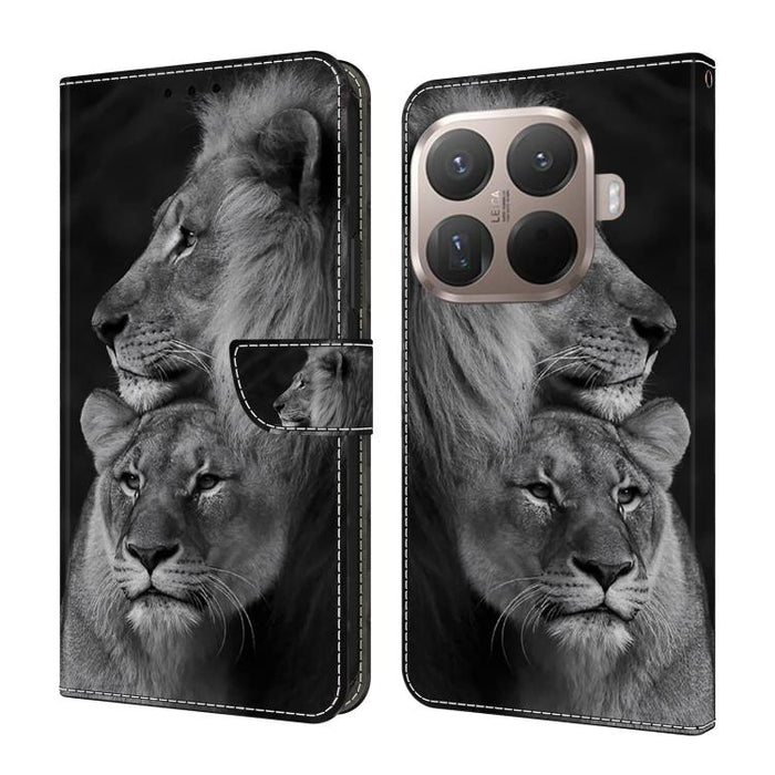Funda para teléfono de cuero vegano pintado con efecto cristal, For Xiaomi 17T Pro 5G, For Xiaomi 17T 5G, For Xiaomi 17 Ultra, For Xiaomi 15T Pro 5G, For Xiaomi 15T 5G, For Xiaomi 15 Pro