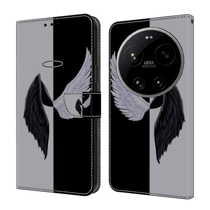 Funda para teléfono de cuero vegano pintado con efecto cristal, For Xiaomi 17T Pro 5G, For Xiaomi 17T 5G, For Xiaomi 17 Ultra, For Xiaomi 15T Pro 5G, For Xiaomi 15T 5G, For Xiaomi 15 Pro